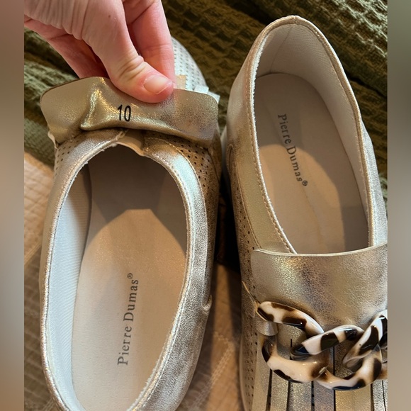 Cute gold platform loafers - Picture 4 of 4